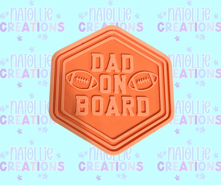 Football Dad On Board Insert Freshie Silicone Mold