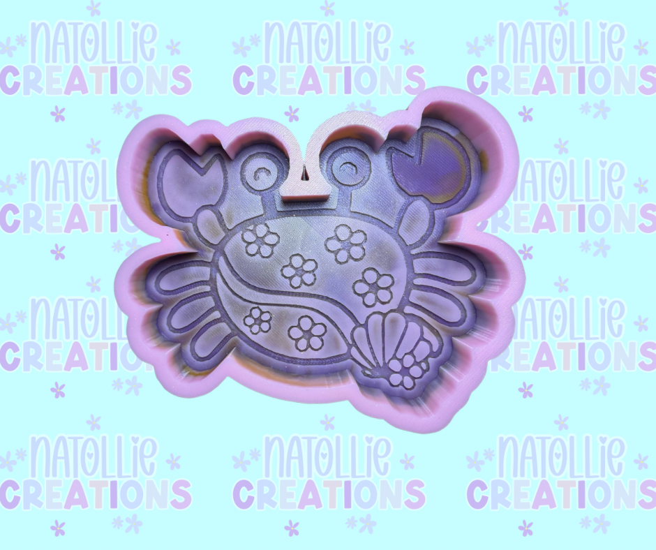 Floral Crab Freshie Silicone Mold