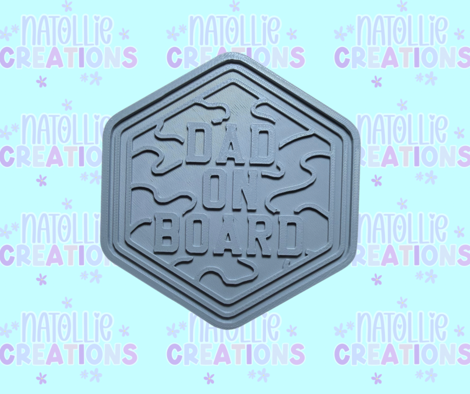 Camo Dad On Board Insert Freshie Silicone Mold