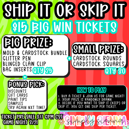 SHIP IT OR SKIP IT 3/21 6PM CST