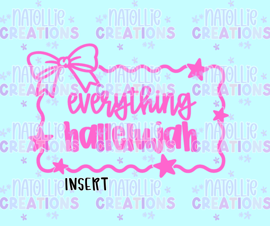 Everything Hallelujah Star Bow Frame Insert Freshie Silicone Mold