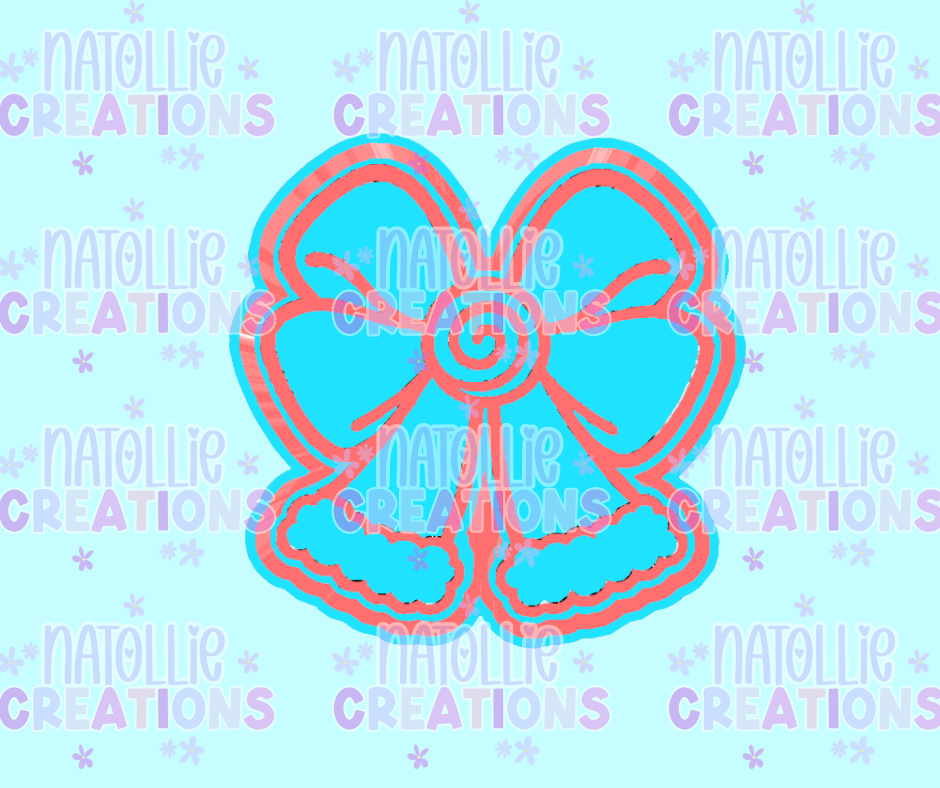 Peppermint Bow Freshie Silicone Mold