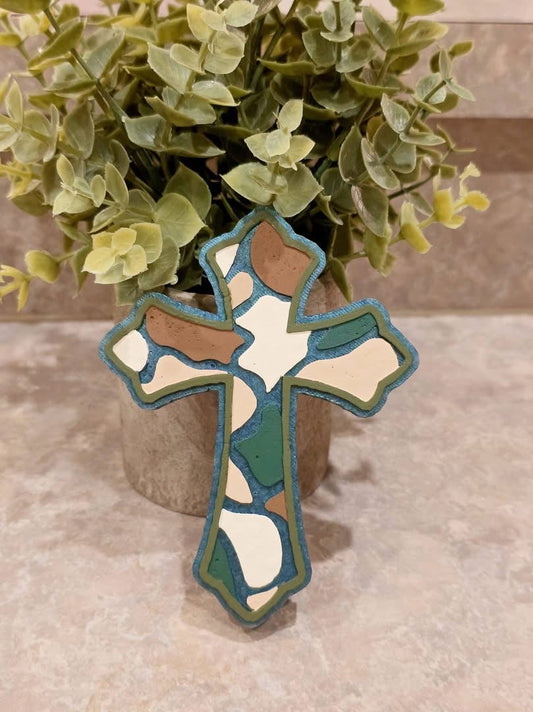 Camo Cross Freshie Silicone Mold