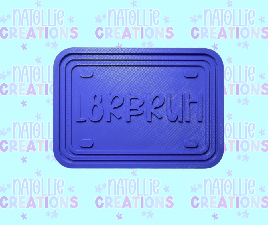 L8RBRUH License Insert Freshie Silicone Mold