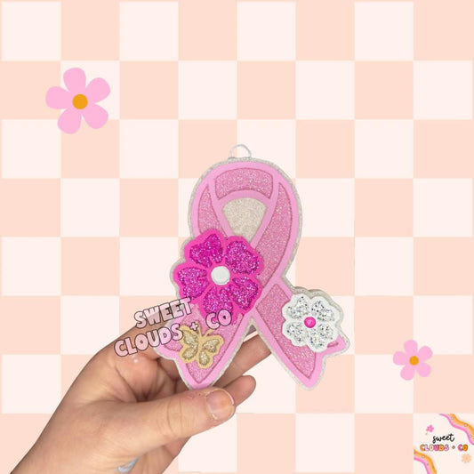 Floral Awareness Ribbon Freshie Silicone Mold
