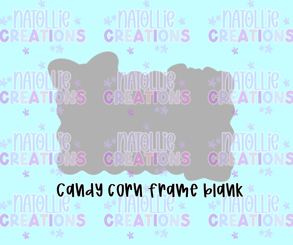 Candy Corn Frame Blank Freshie Silicone Mold