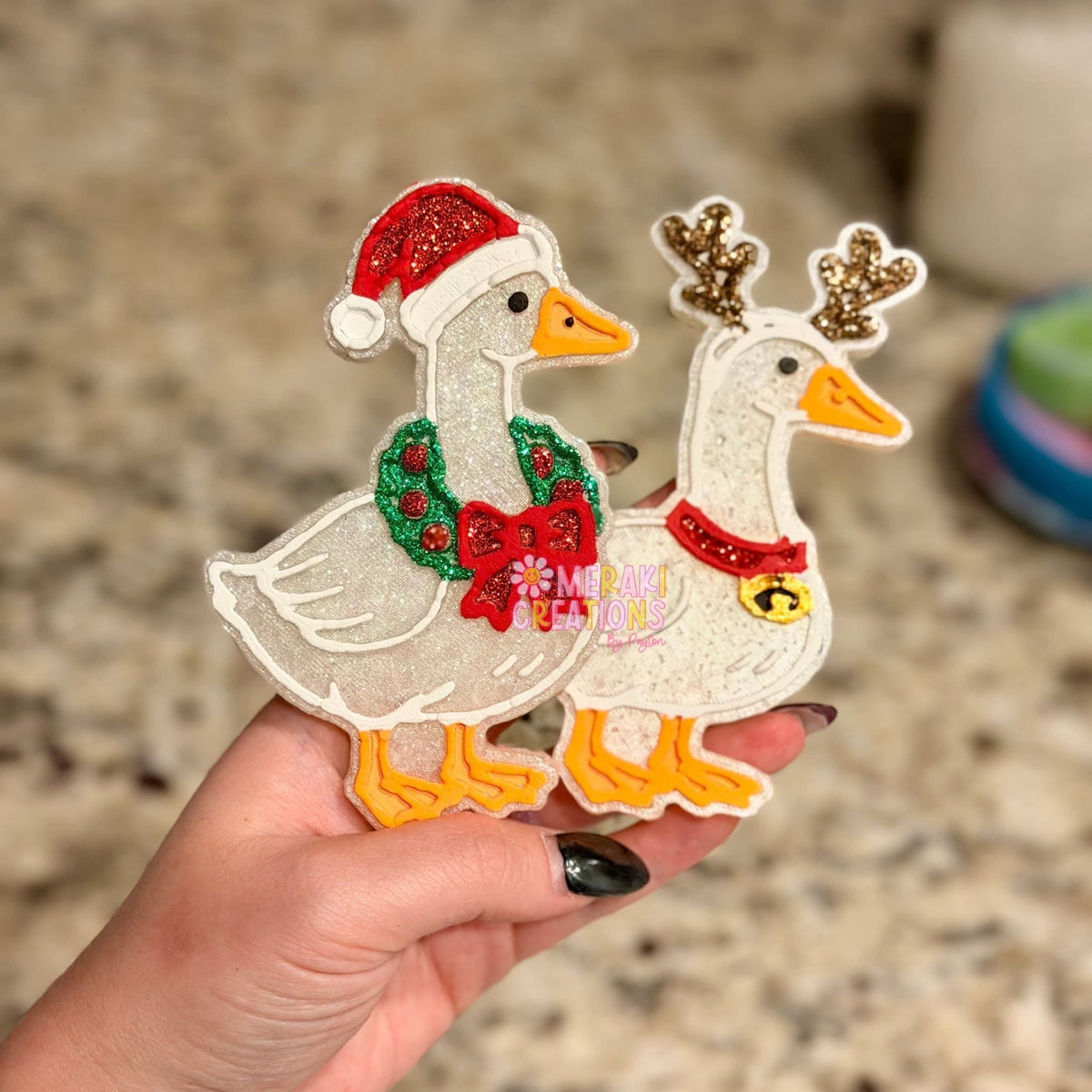 Wreath Goose Freshie Silicone Mold
