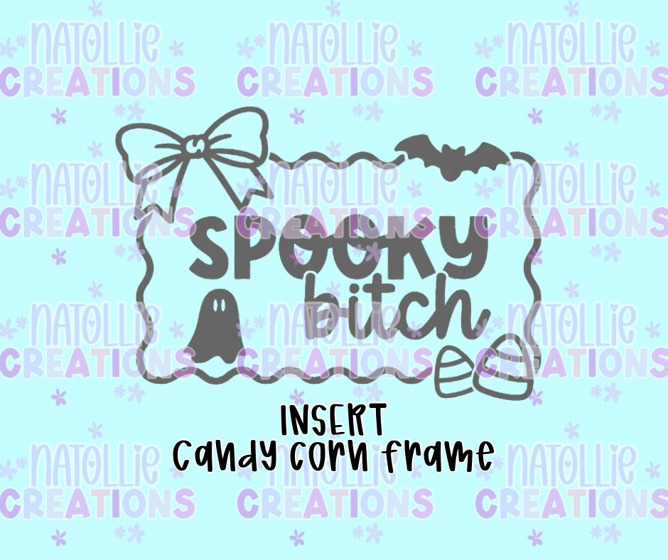 Spooky Bitch Candy Corn Frame Insert Freshie Silicone Mold