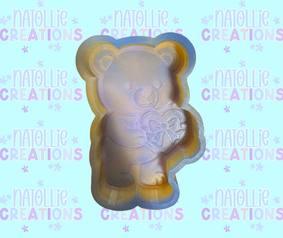 Bear W/ Heart Box Freshie Silicone Mold