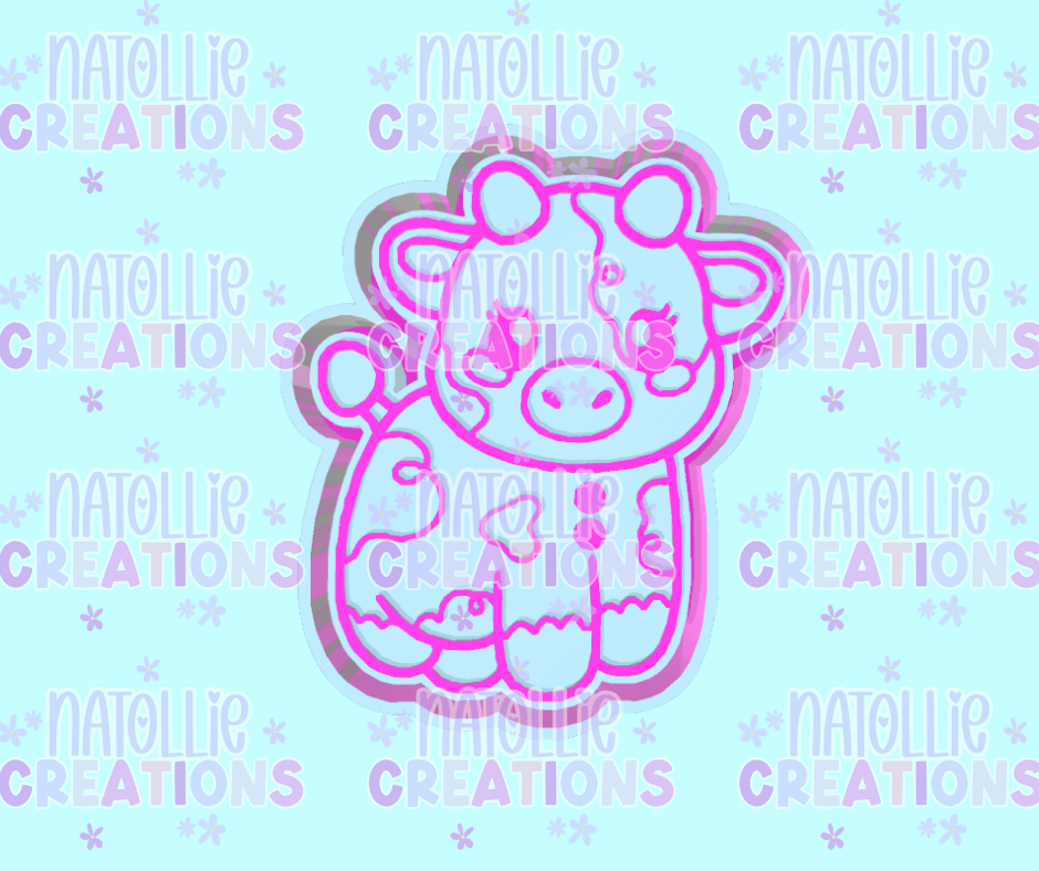 Gingerbread Cutie Cow Freshie Silicone Mold