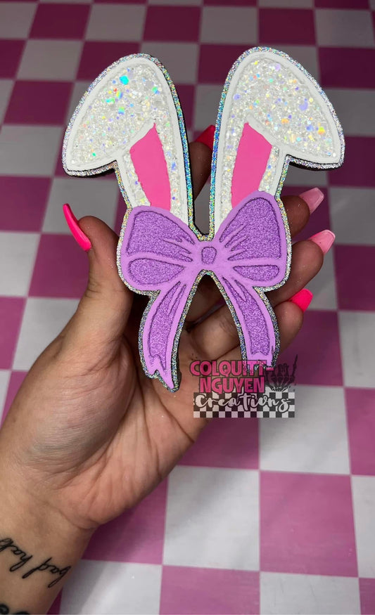 Bunny Ears W/ Bow Freshie Silicone Mold