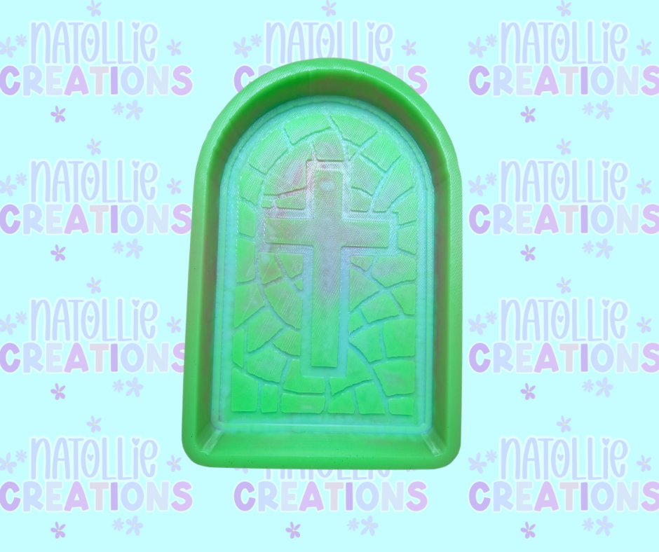 Cross Stained Glass Freshie Silicone Mold
