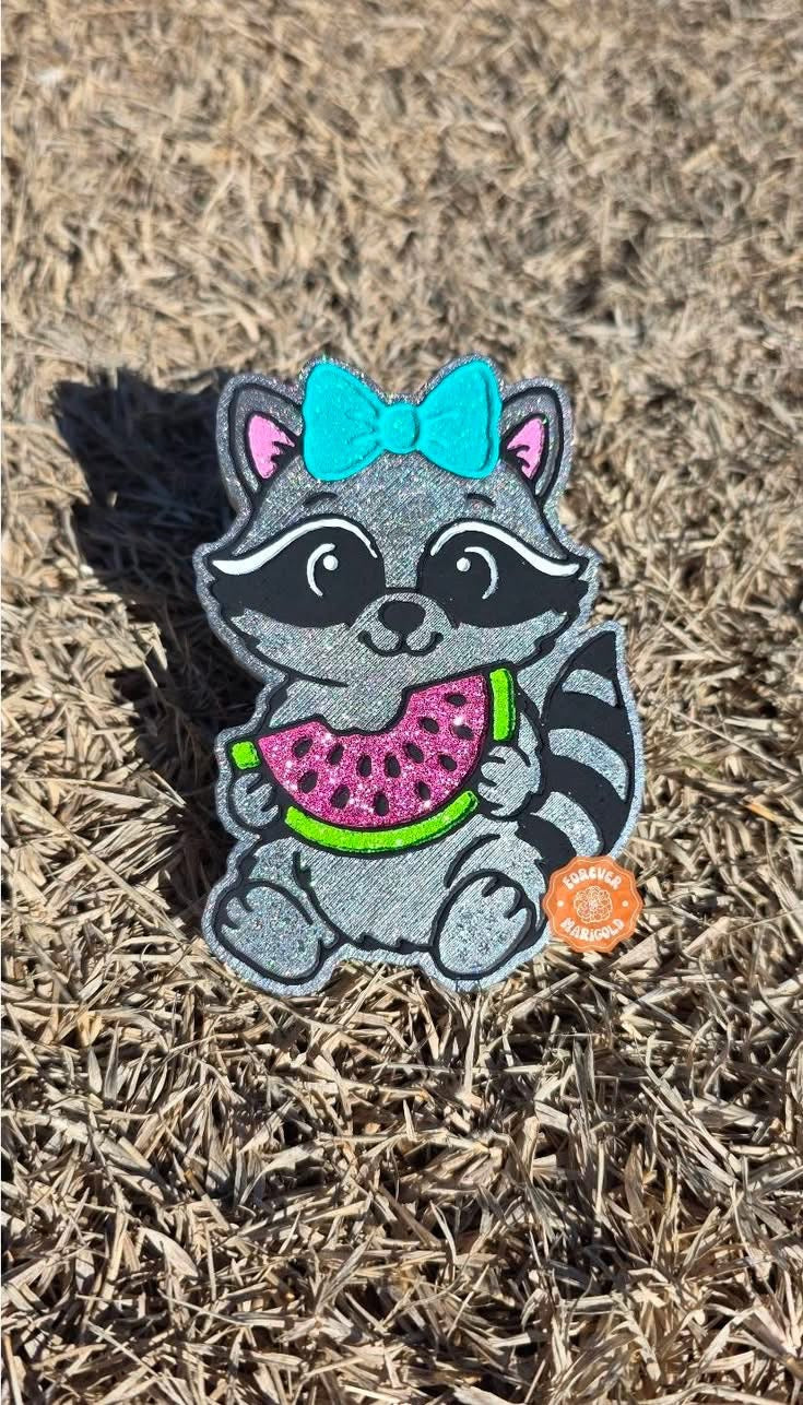 Watermelon Raccoon Freshie Silicone Mold
