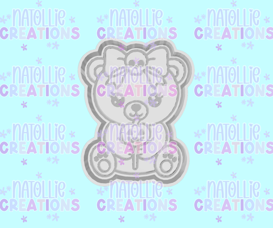 Pumpkin Pop Bear Freshie Silicone Mold