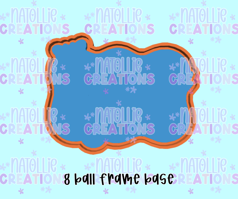 8 Ball Frame Blank Freshie Silicone Mold