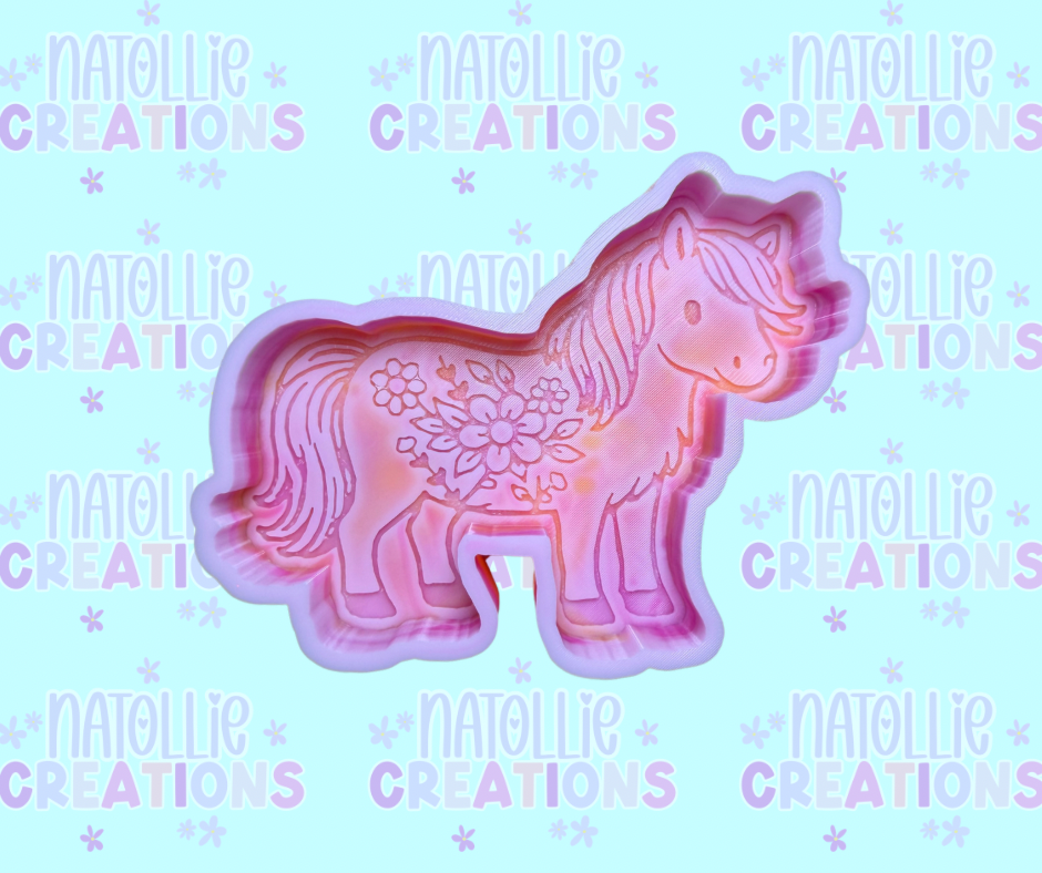Floral Horse Freshie Silicone Mold