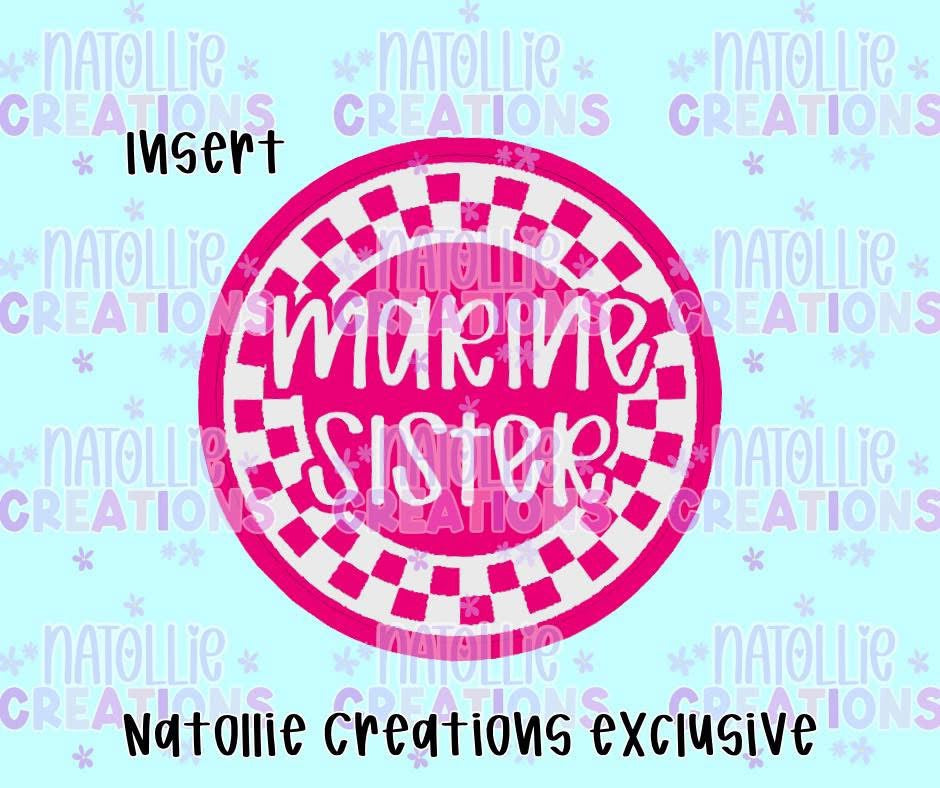 Marine Sister Round Insert Freshie Silicone Mold