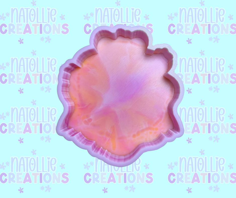 Strawberry Scallop Frame Blank Freshie Silicone Mold