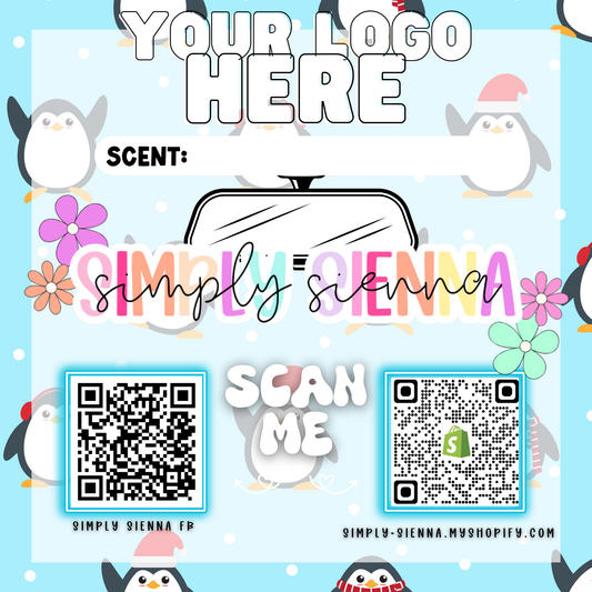 BLUE SANTA PENGUIN Bag Inserts