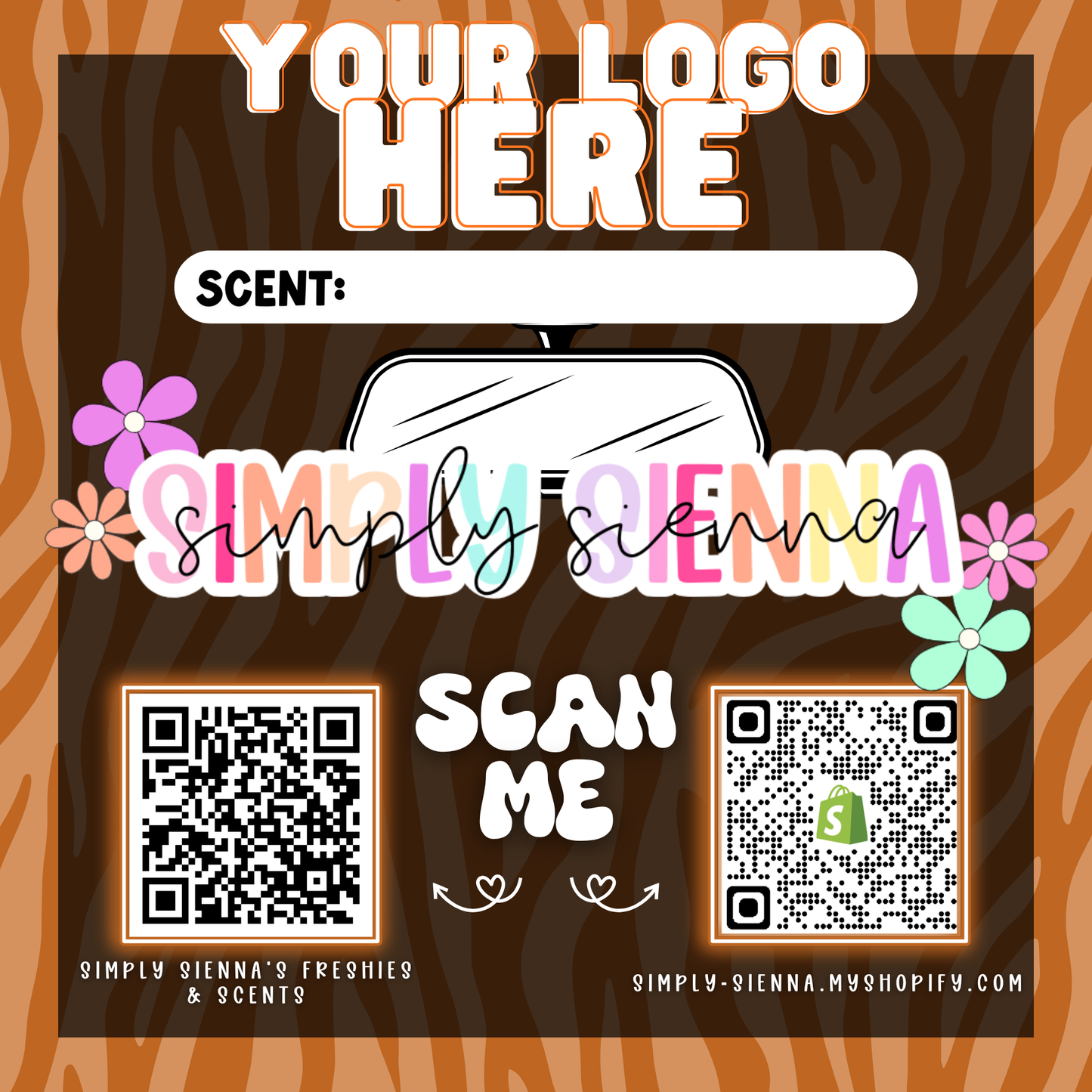 BROWN ZEBRA Bag Inserts