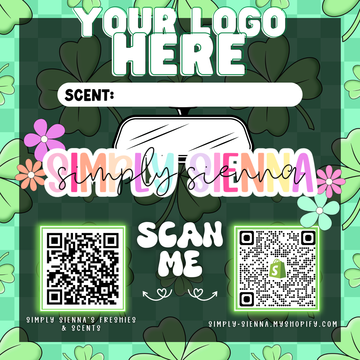 CHECKERED CLOVER Bag Inserts - ST PATTY