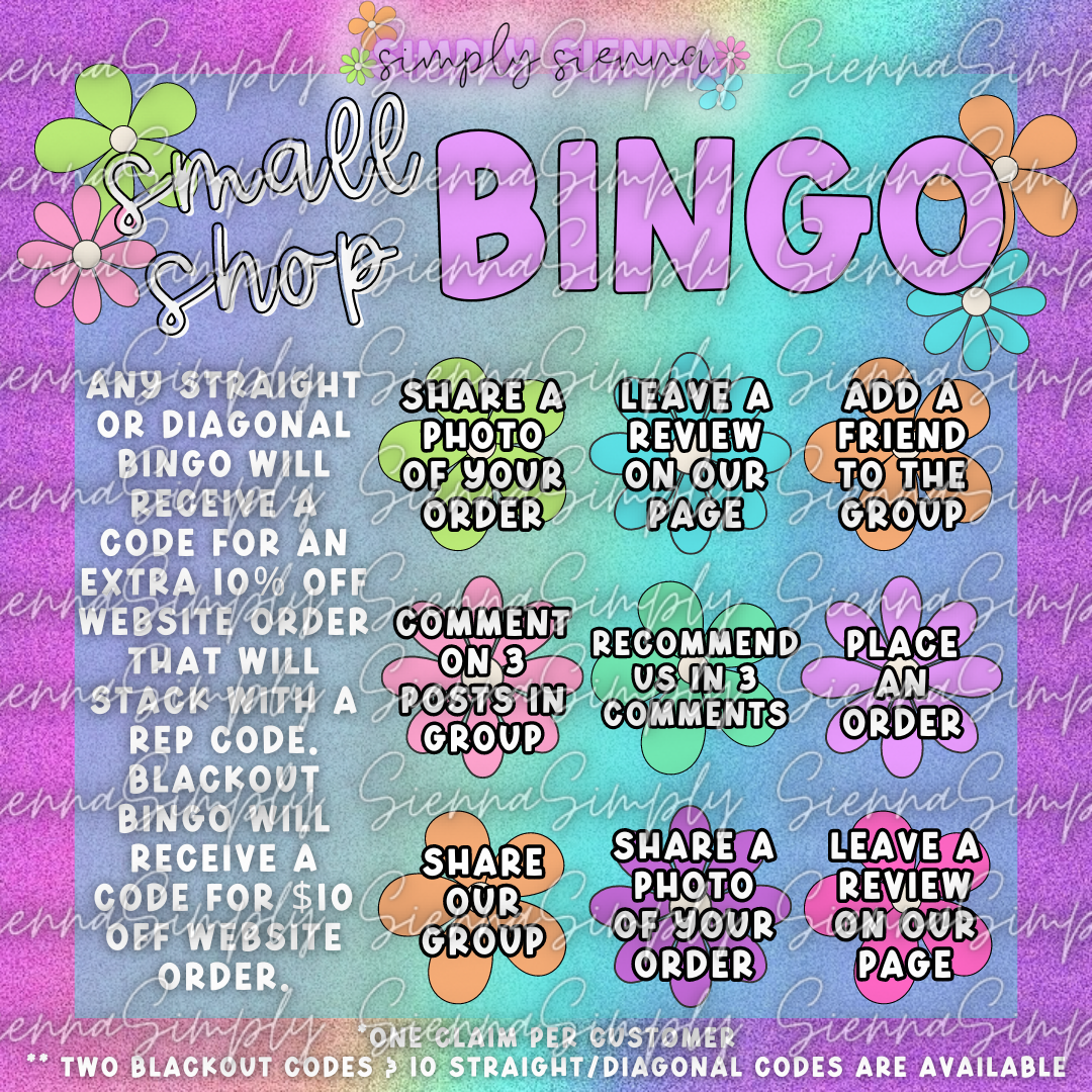 Floral Small Shop Bingo