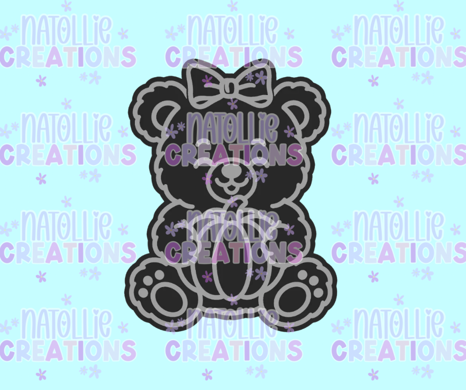 Bear W/ Pumpkin Freshie Silicone Mold