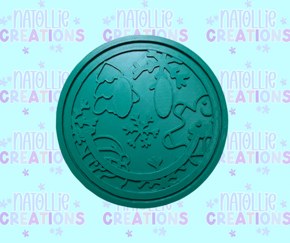 Santa / Gingerbread / Snowflake Smiley Insert Freshie Silicone Mold