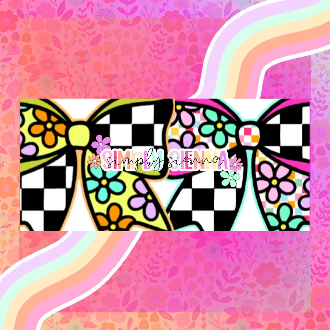 Bow Blank - flower design - NATOLLIE CREATIONS