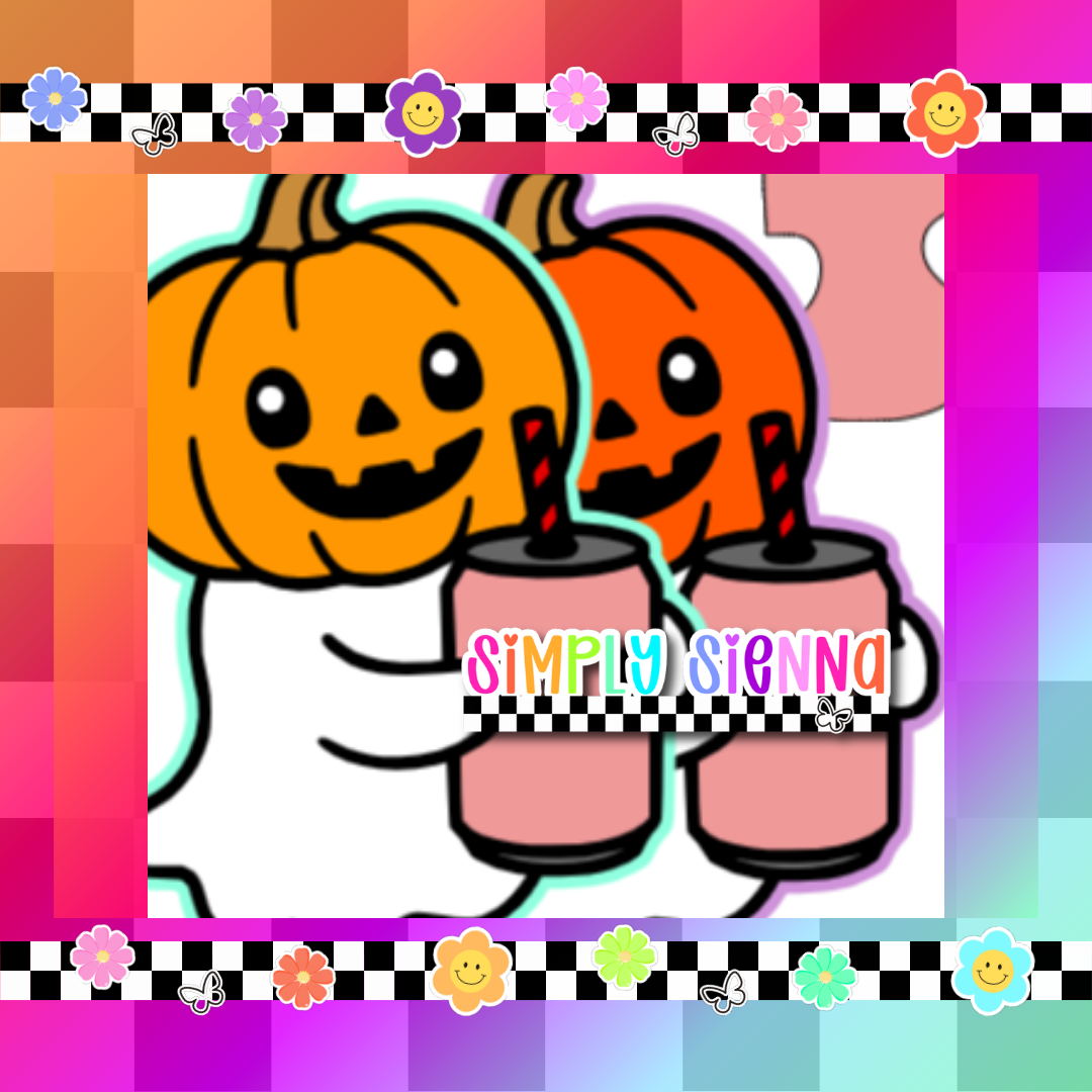 Pumpkin Ghost With Can - NATOLLIE CREATIONS