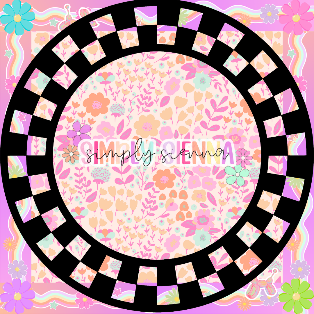 Checkered Round PNG