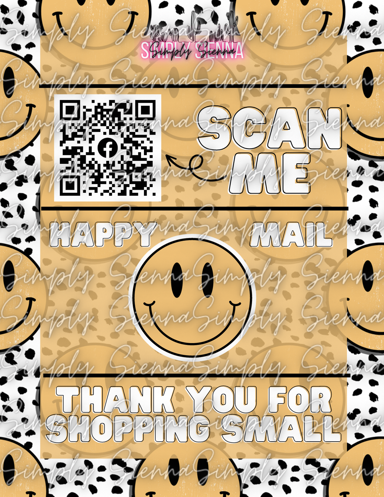 Yellow Smiley Thank You Card Download