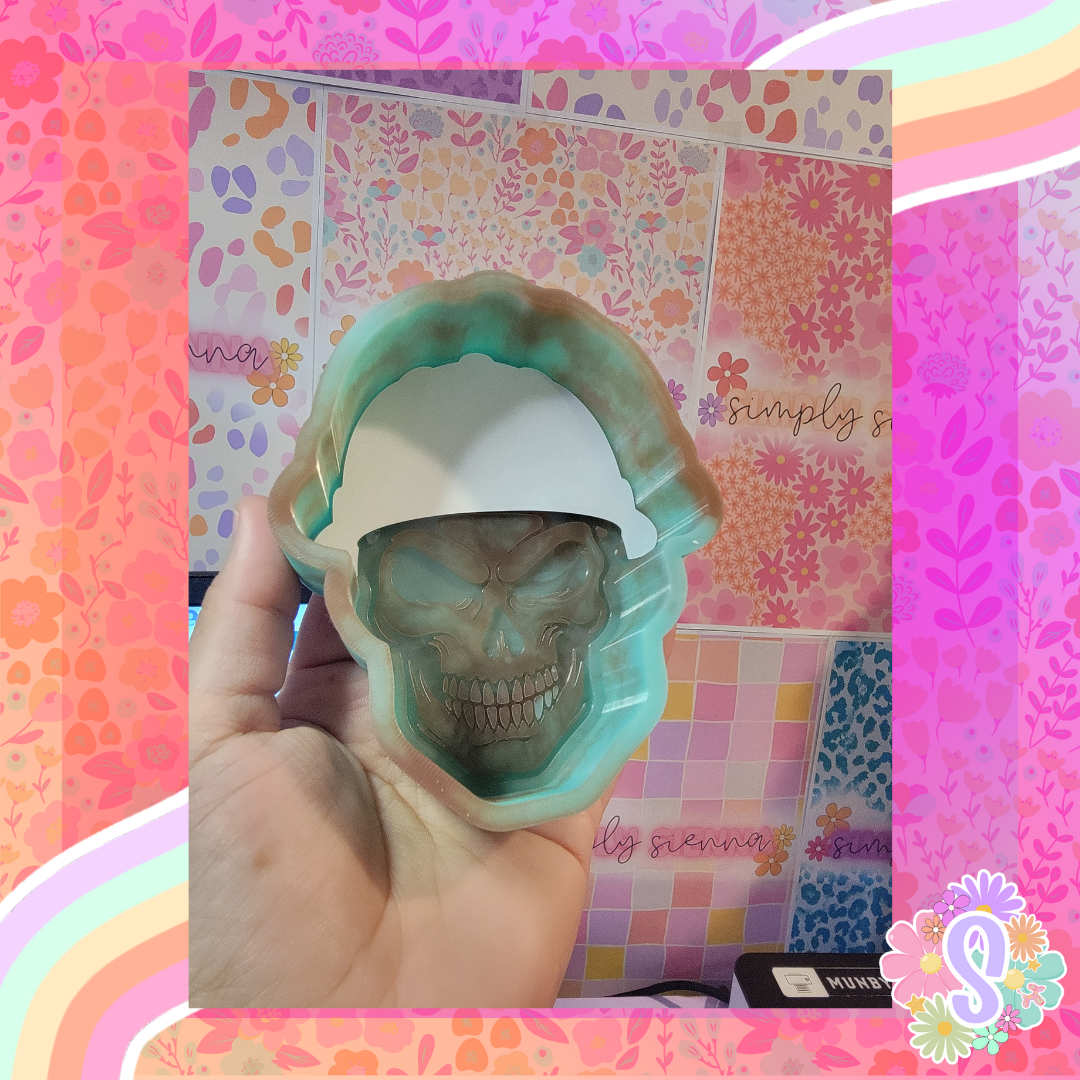 Skull With Hard Hat - SOUTHERN GLITTER MOLDS