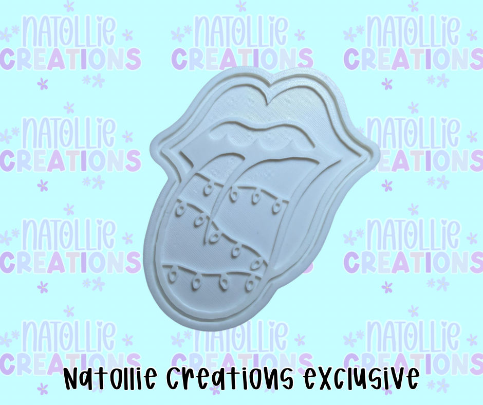 Christmas Lights Tongue Insert Freshie Silicone Mold