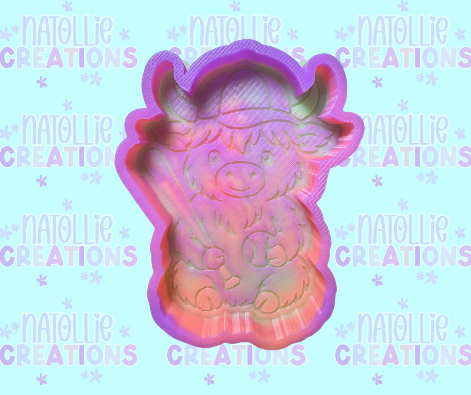 Bat & Baseball / SoftBall Highland Freshie Silicone Mold