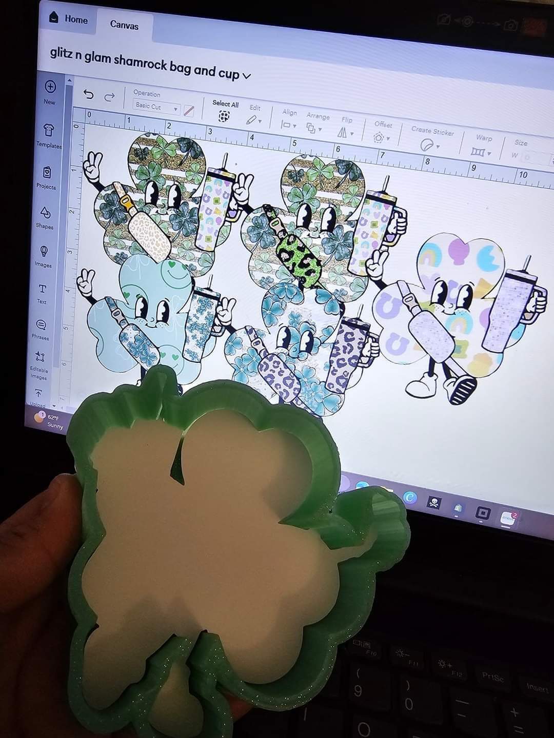 Shamrock With Bag and Cup