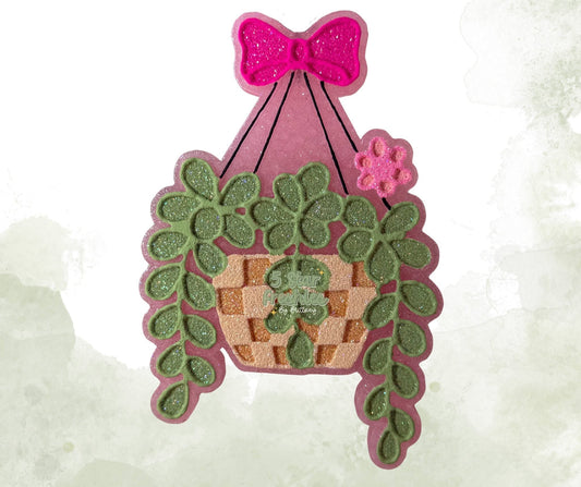 Checkered Hanging Plant Freshie Silicone Mold