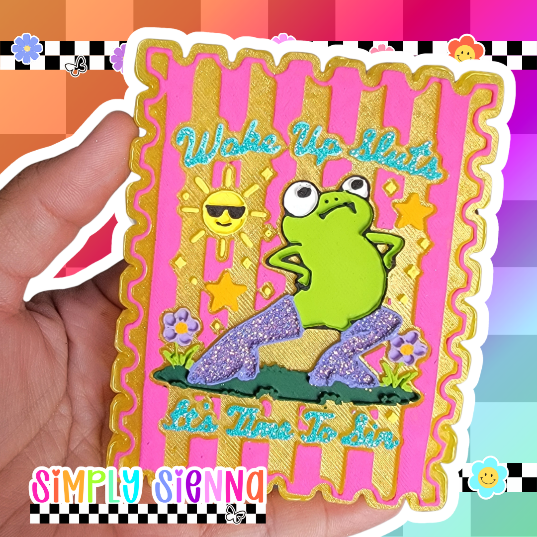 Wake Up S It's Time To Sin Frog - FRESHIE