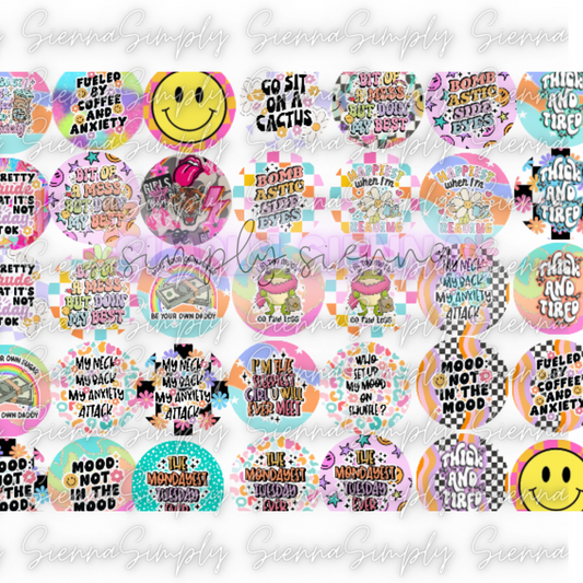 Leopard Print & Cow Print Circle Frame - MOLDS GONE WILD