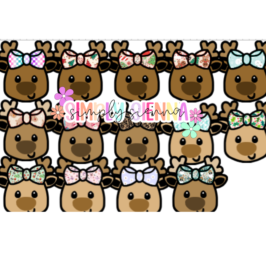 Reindeer With Bow - NATOLLIE CREATIONS