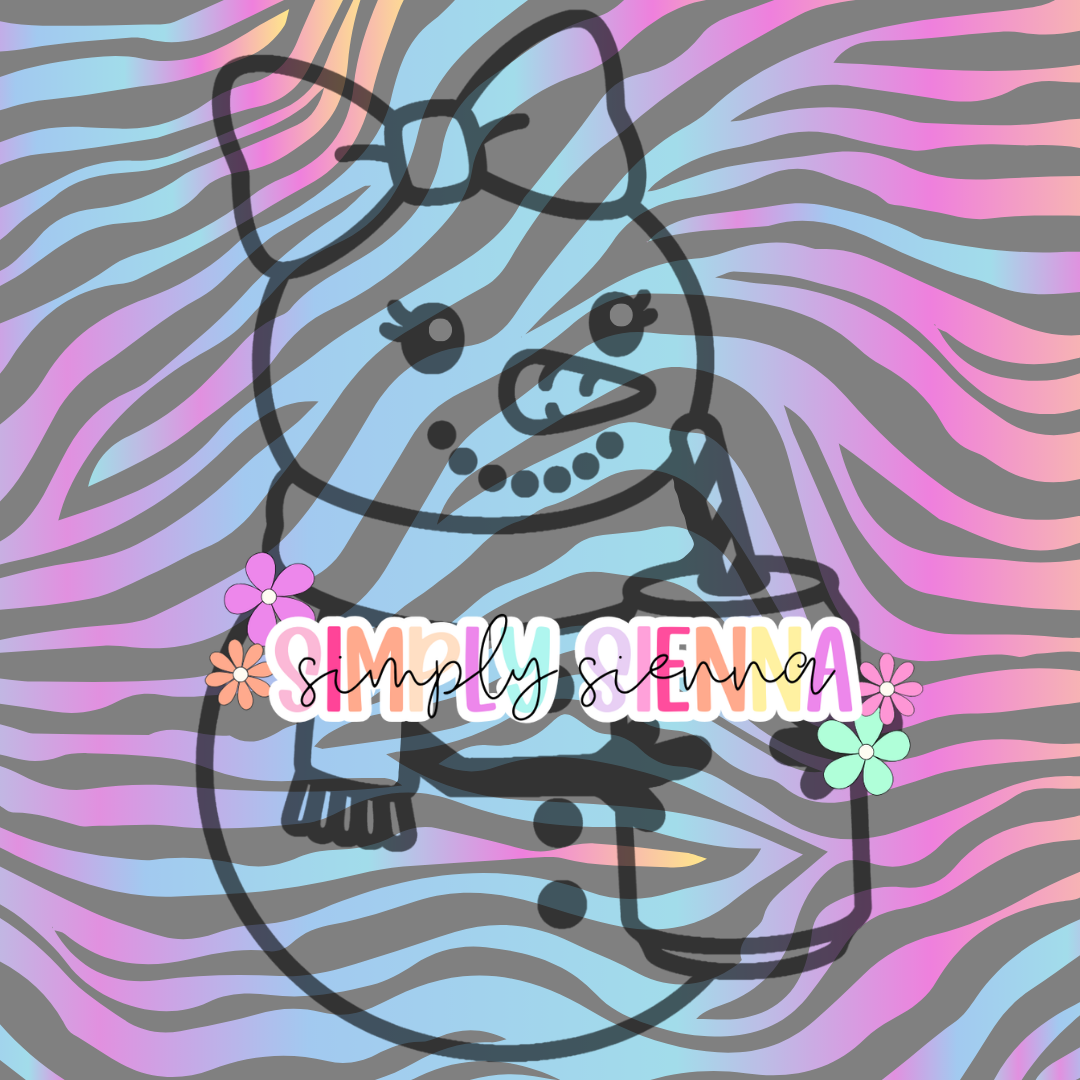 CUTIE SNOWMAN WITH CAN PNG
