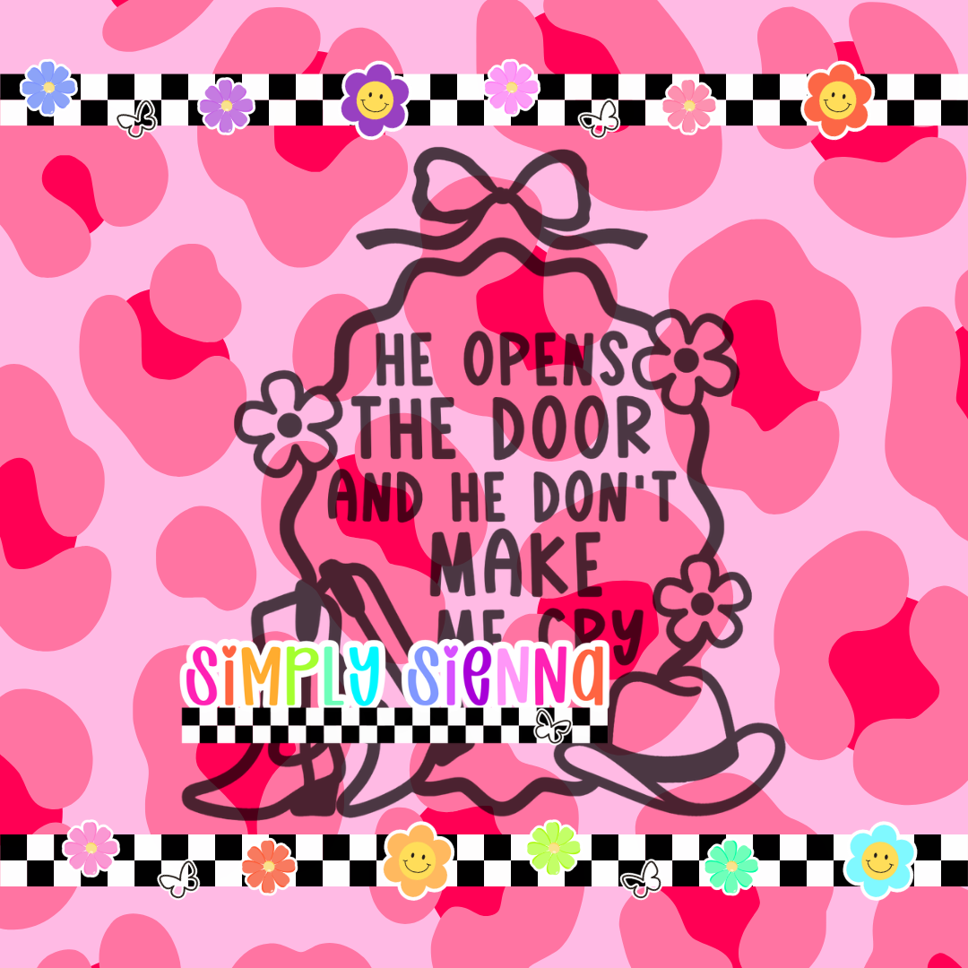 HE OPENS THE DOOR AND DON'T MAKE ME CRY PNG