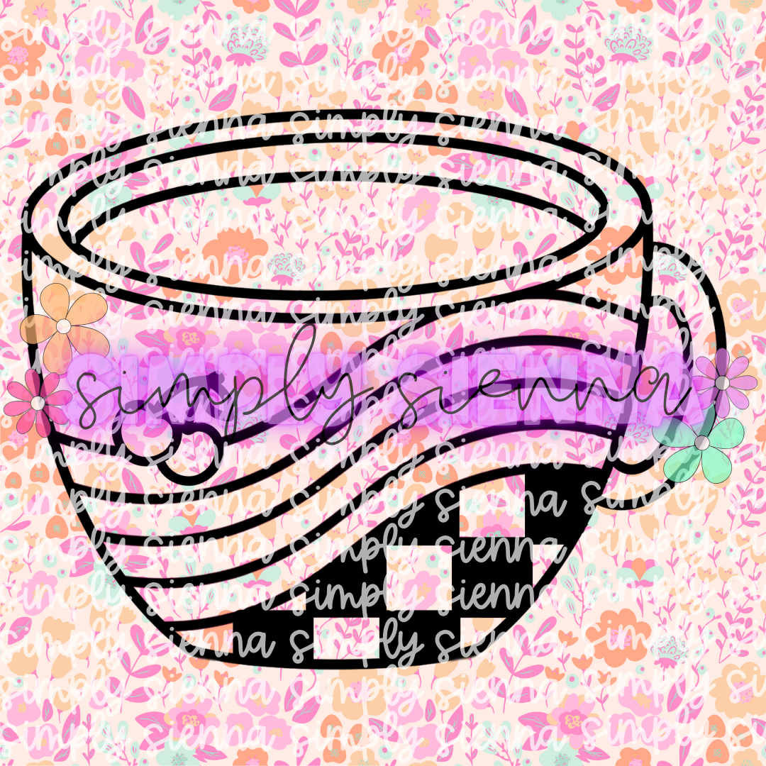 Rainbow Checkered Mug PNG