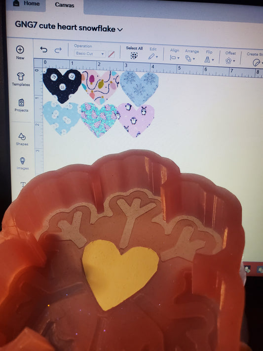 Cute Heart Snowflake