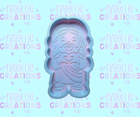 Heart Hand Jesus Freshie Silicone Mold