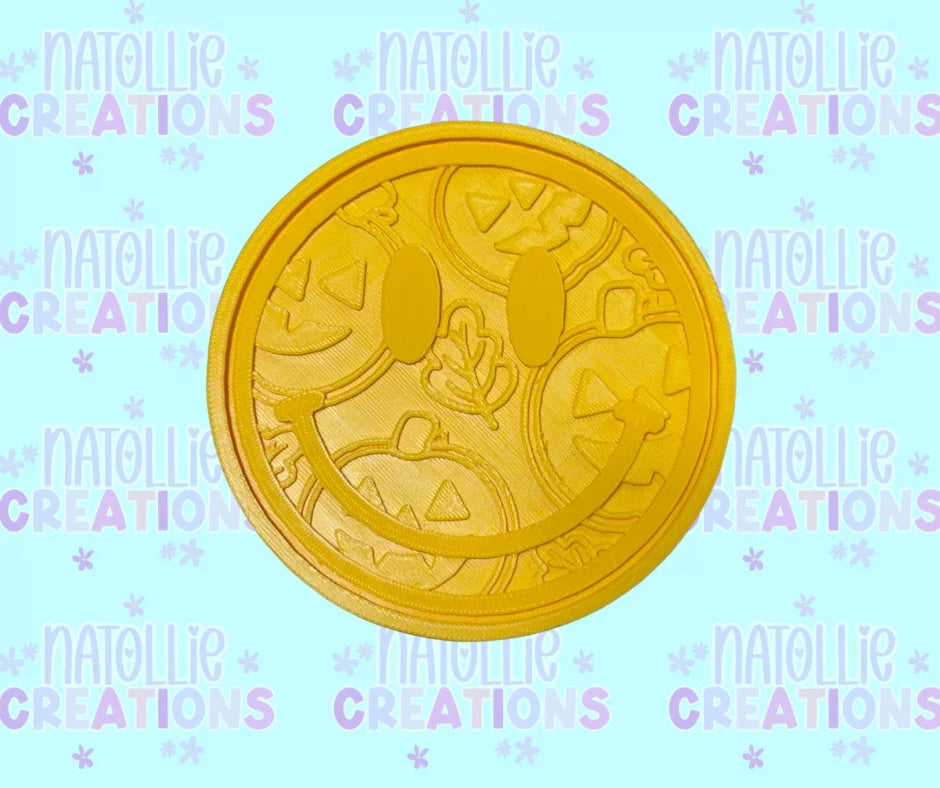 Pumpkin Cookie Smiley Insert Freshie Silicone Mold