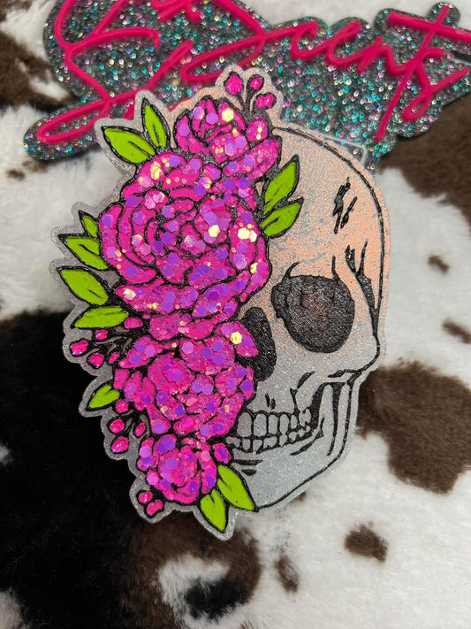 Floral Skull Freshie Silicone Mold