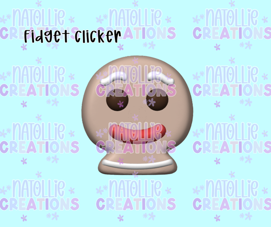 Gingerbread Head Clicker Fidget