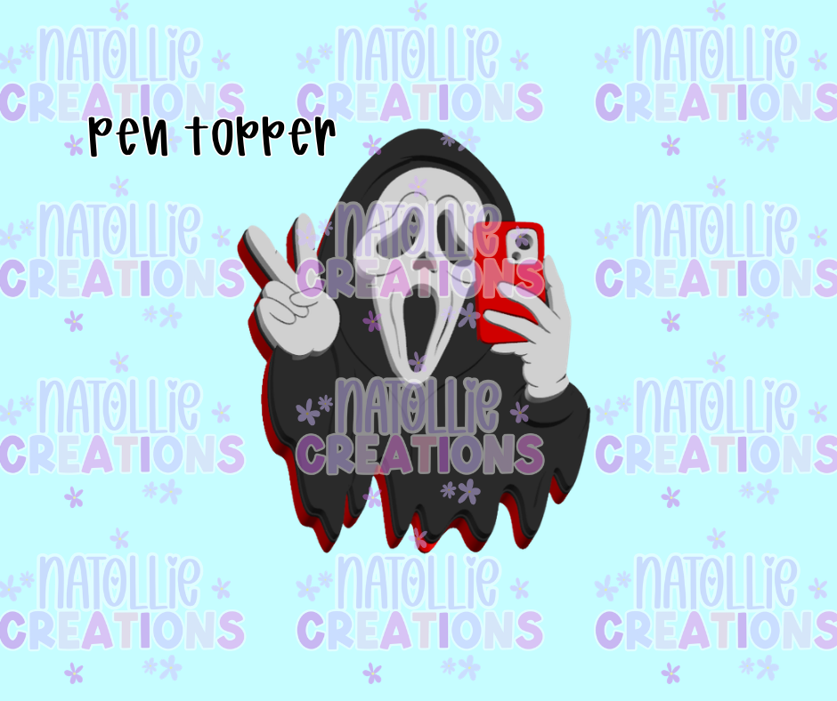 Peace Ghost Face Pen Topper