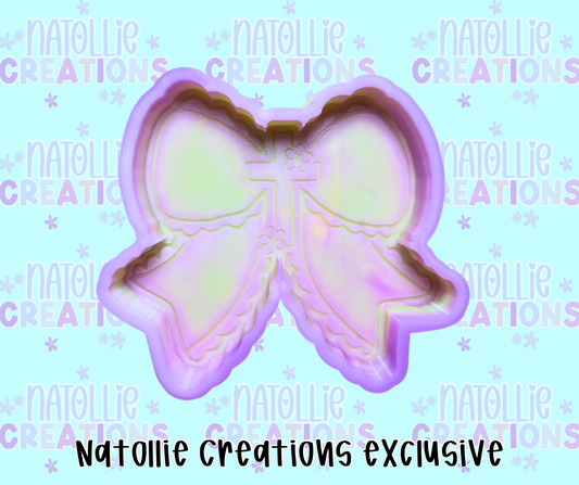 Floral Cross Bow Freshie Silicone Mold